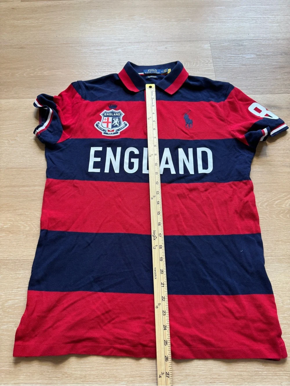 Ralph Lauren Red & Navy England Rugby Polo
